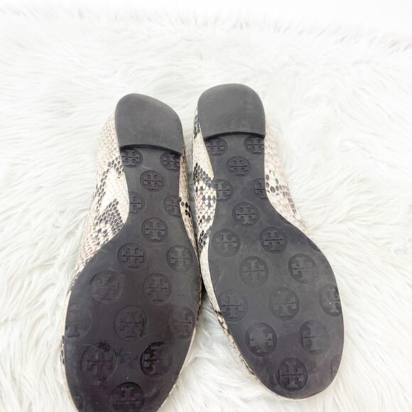 Tory Burch 7M Womens Python Snake Print Leather Reva Ballet Flats - Picture 10 of 11